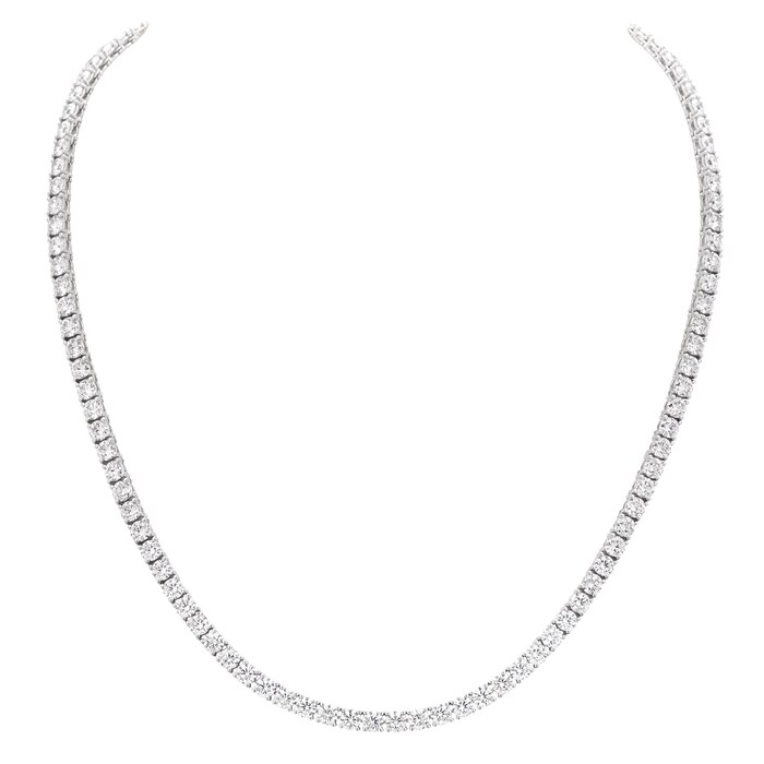 Betteridge 18k White Gold 20.91cttw Diamond Line Necklace 18"
