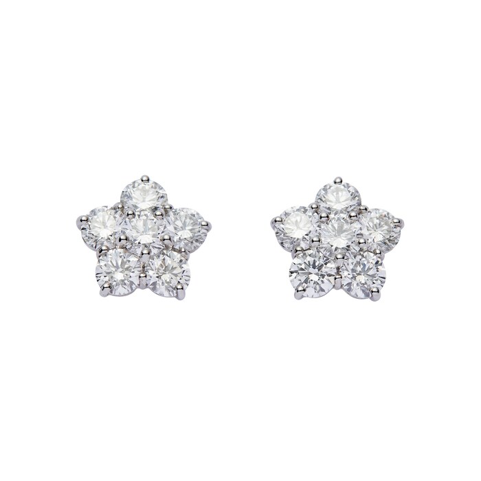 Betteridge Platinum 4.80cttw Diamond Large Cluster Stud Astra Earrings