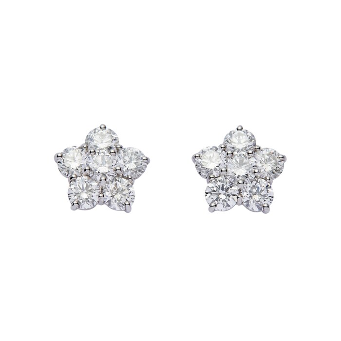Betteridge Platinum 4.80cttw Diamond Large Cluster Stud Astra Earrings