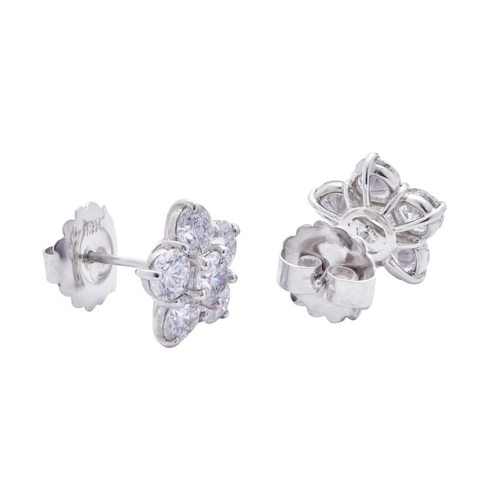 Betteridge Platinum 4.80cttw Diamond Large Cluster Stud Astra Earrings