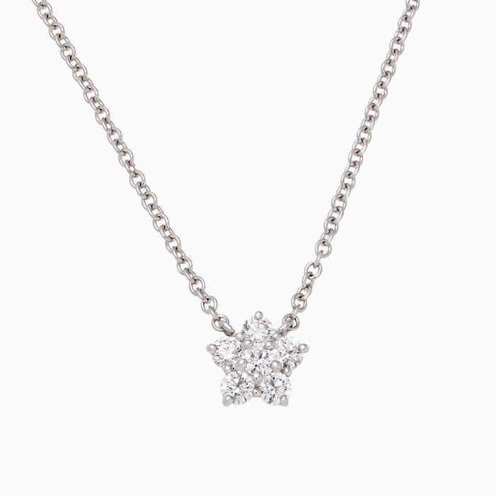 Betteridge Platinum 0.90cttw Diamond Small Cluster Astra Pendant