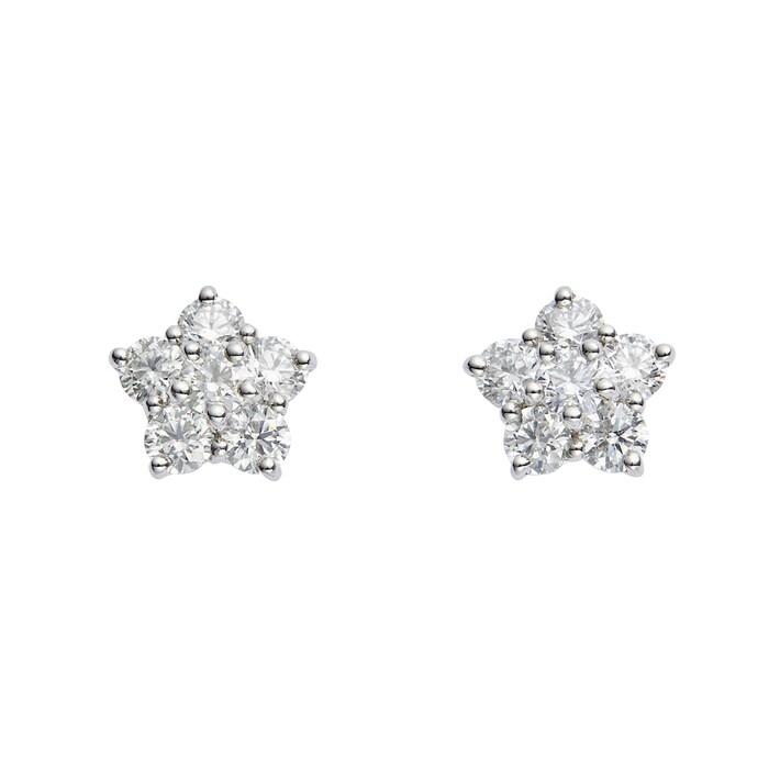 Betteridge Platinum 1.00cttw Diamomd Small Cluster Astra Earrings