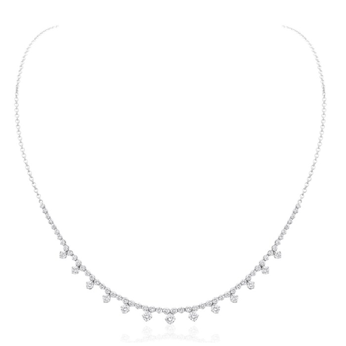 Betteridge 18k White Gold 1.98cttw Diamond Drop Necklace 16"