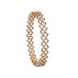 Serafino Consoli 18k Rose and White Gold 1.06cttw Diamond 7 Row Flex Bracelet