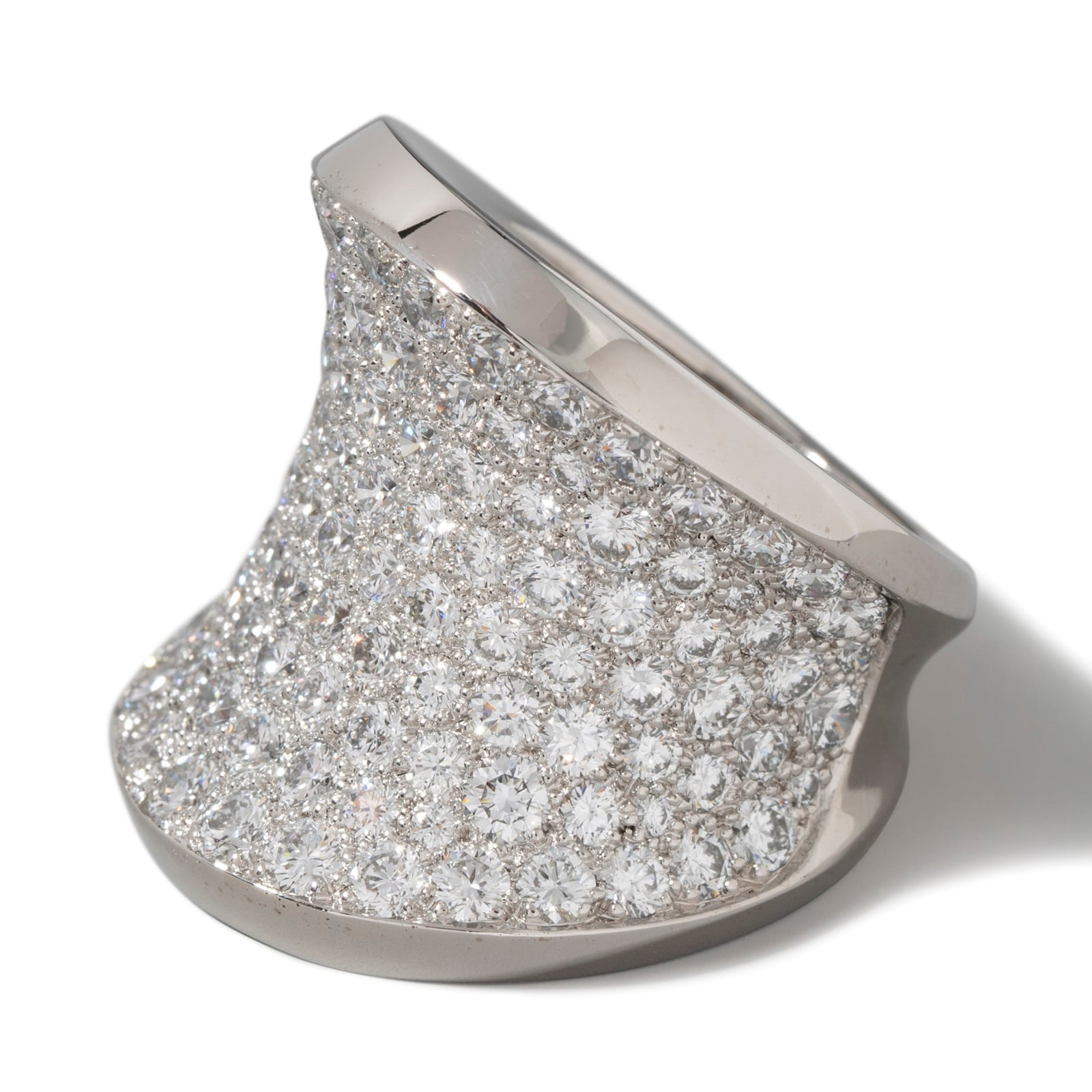 Vintage And Estate Jewelry Pre-Owned 18K White Gold Cartier Diamond Ring - Size 6.5 Vintage And Estate Jewelry Pre-Owned 18K White Gold Cartier Diamond Ring - Size 6.5
