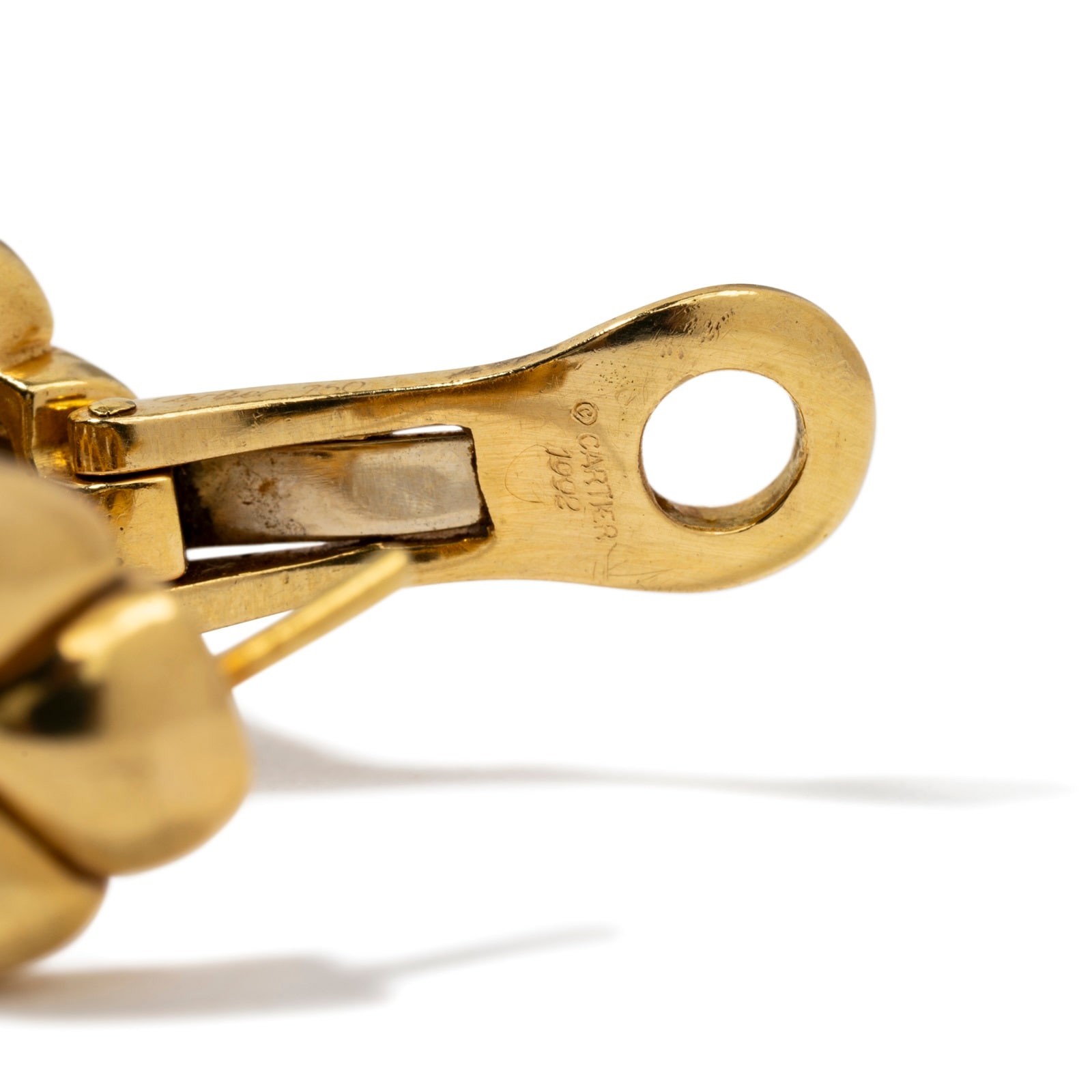 Vintage And Estate Jewelry Contemporary 18K Yellow Gold Cartier Earrings