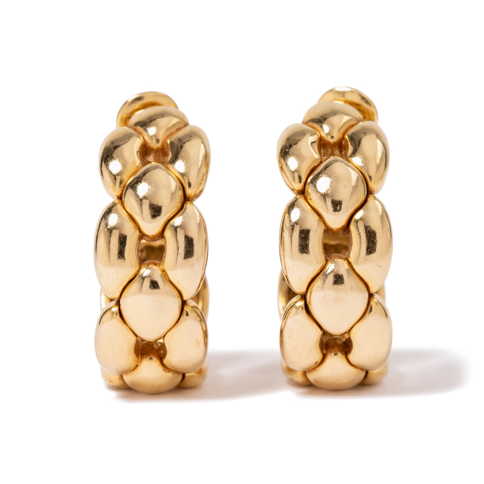 Vintage And Estate Jewelry Contemporary 18K Yellow Gold Cartier Earrings