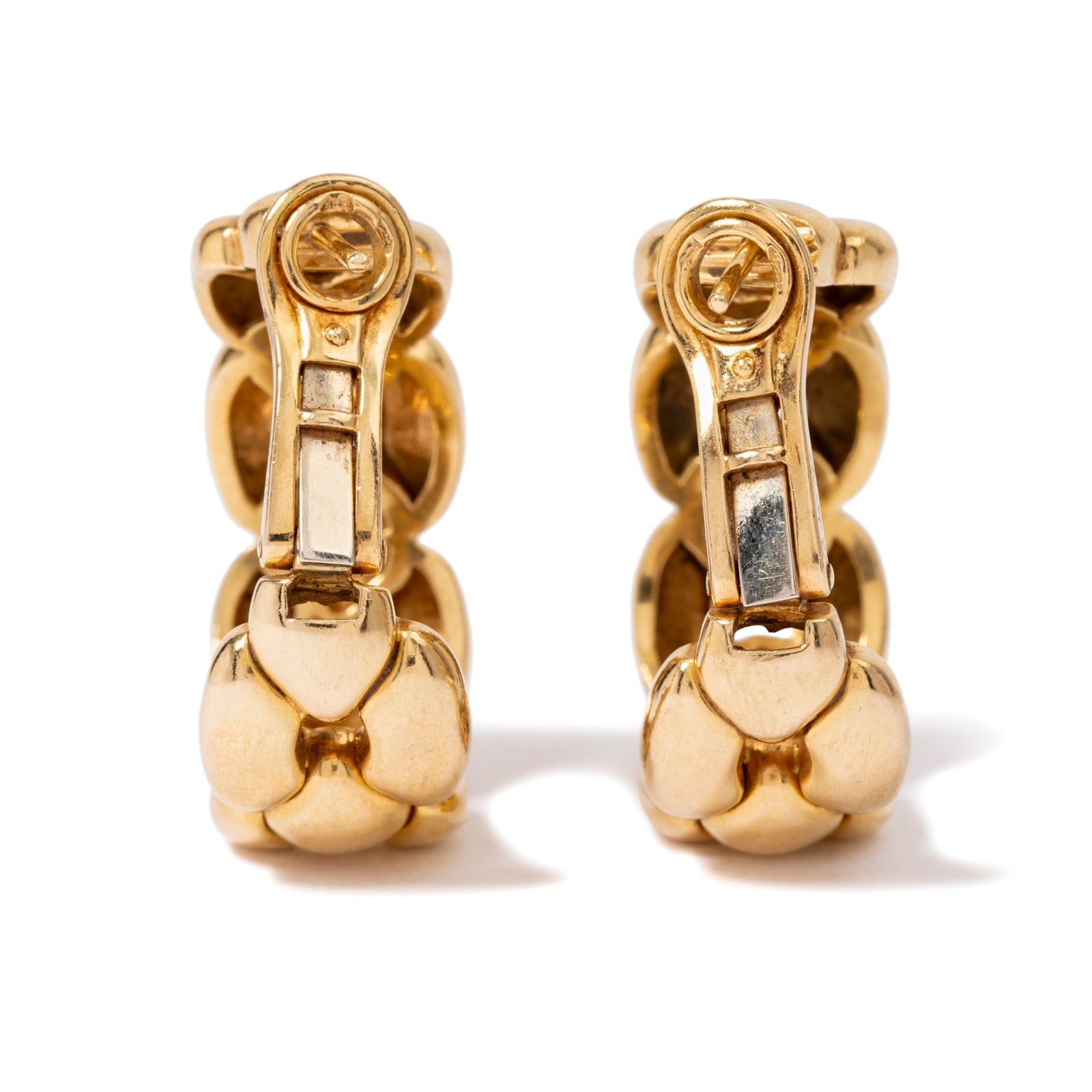 Vintage And Estate Jewelry Contemporary 18K Yellow Gold Cartier Earrings