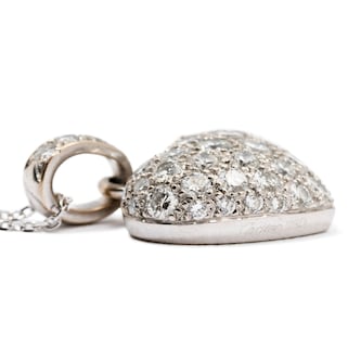 Vintage And Estate Jewelry Vintage 18K White Gold Cartier Diamond Necklace