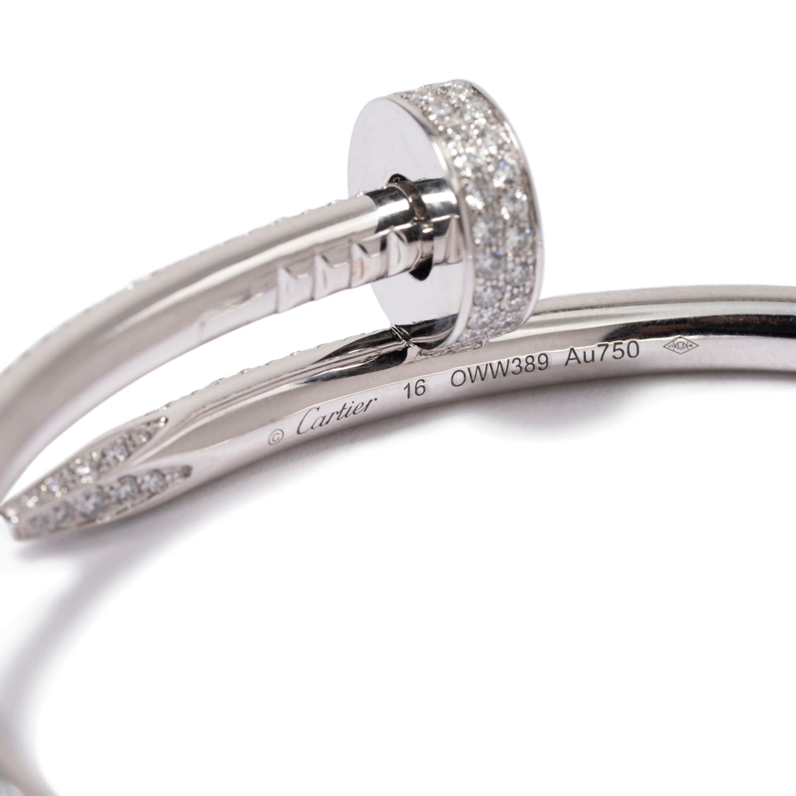 Vintage And Estate Jewelry Contemporary 18K White Gold Cartier Diamond Bracelet