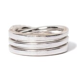 Vintage And Estate Jewelry 18K White Gold Cartier Diamond Contemporary Ring - Size 6