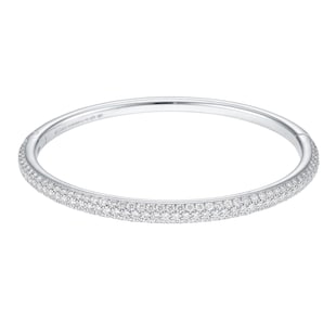 Pre-Owned Cartier 18ct White Gold Cartier Pavé Diamond Bangle