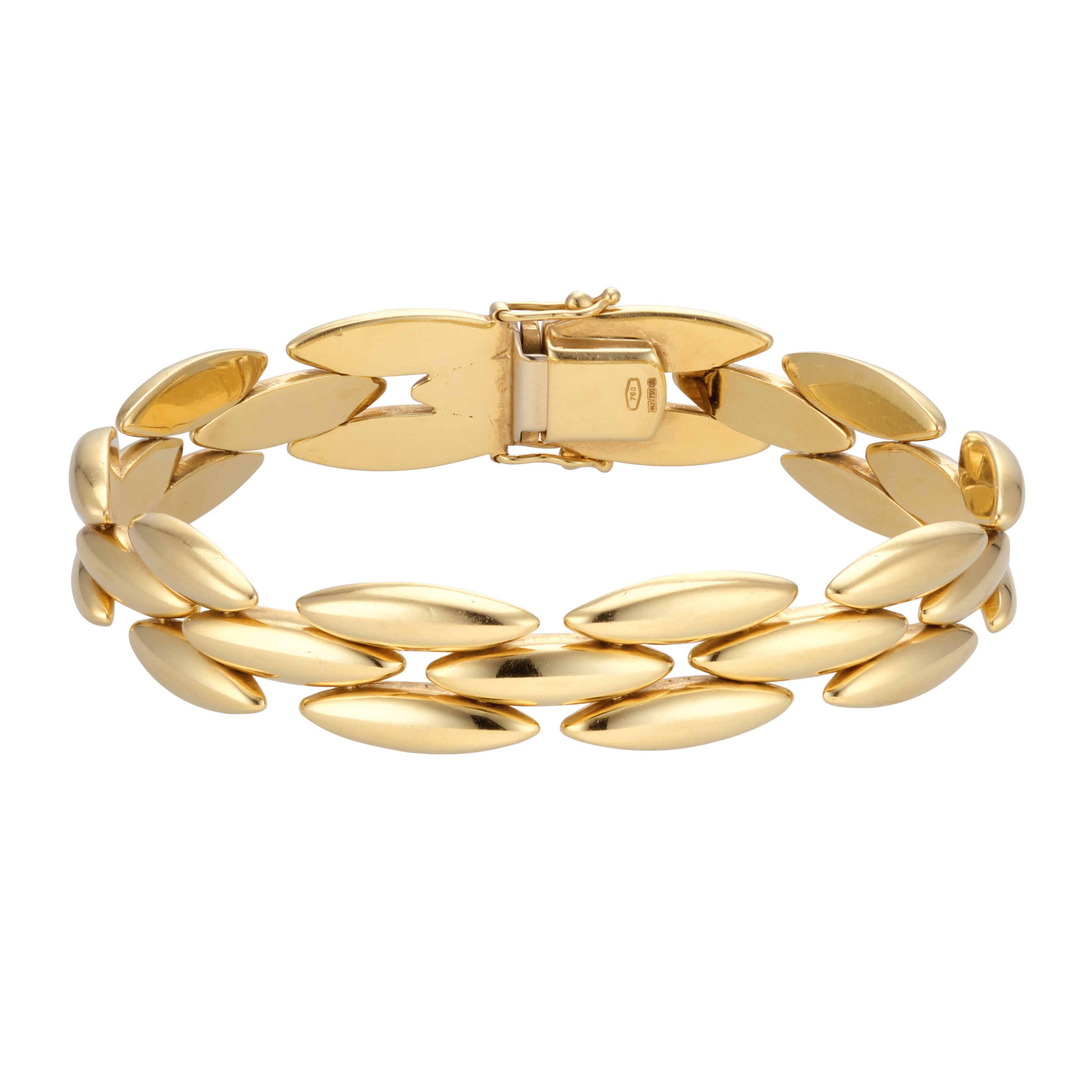 Pre-Owned Cartier 18ct Yellow Gold Cartier "Gentiane" Rice Link Bracelet