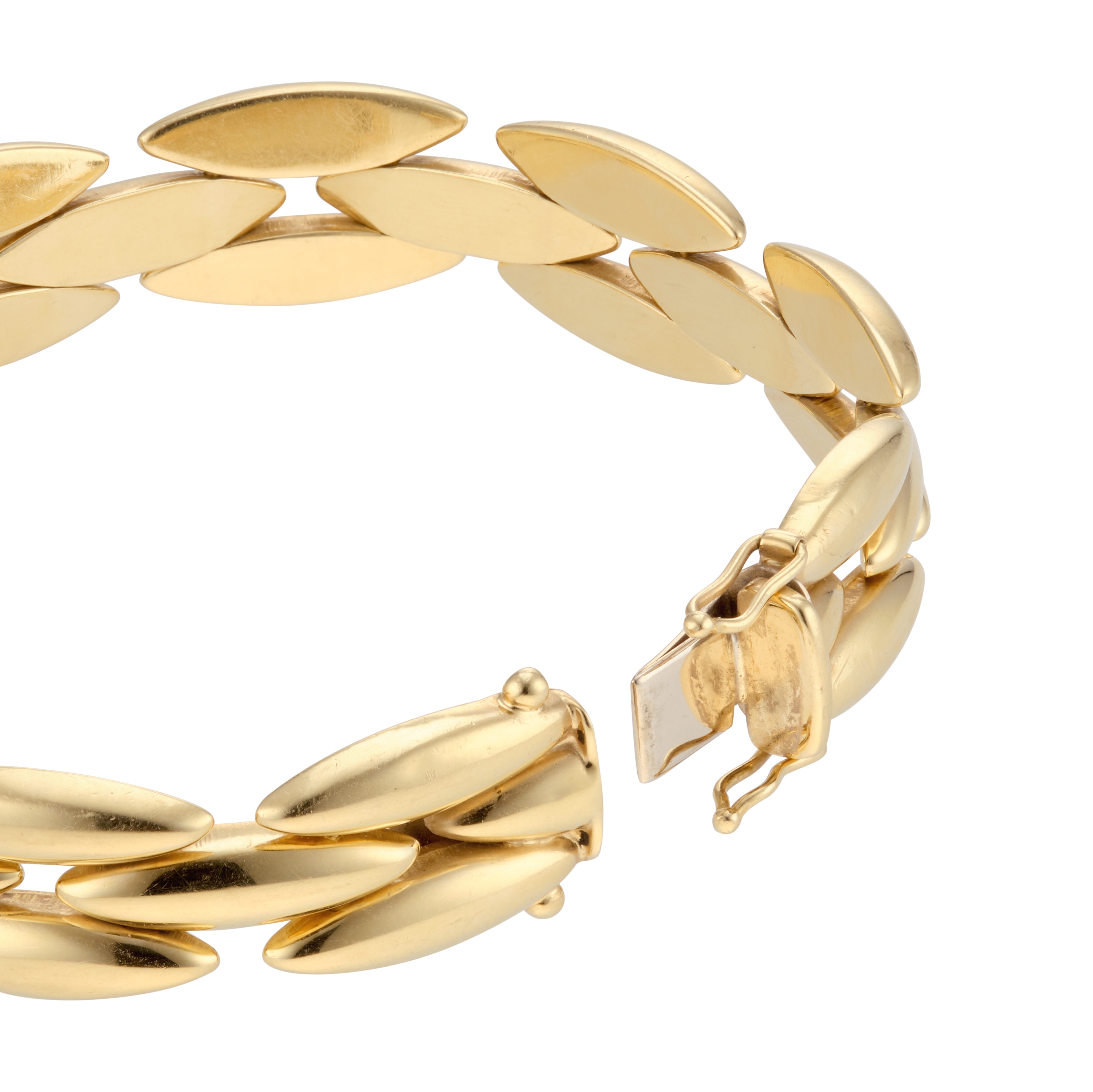 Pre-Owned Cartier 18ct Yellow Gold Cartier "Gentiane" Rice Link Bracelet