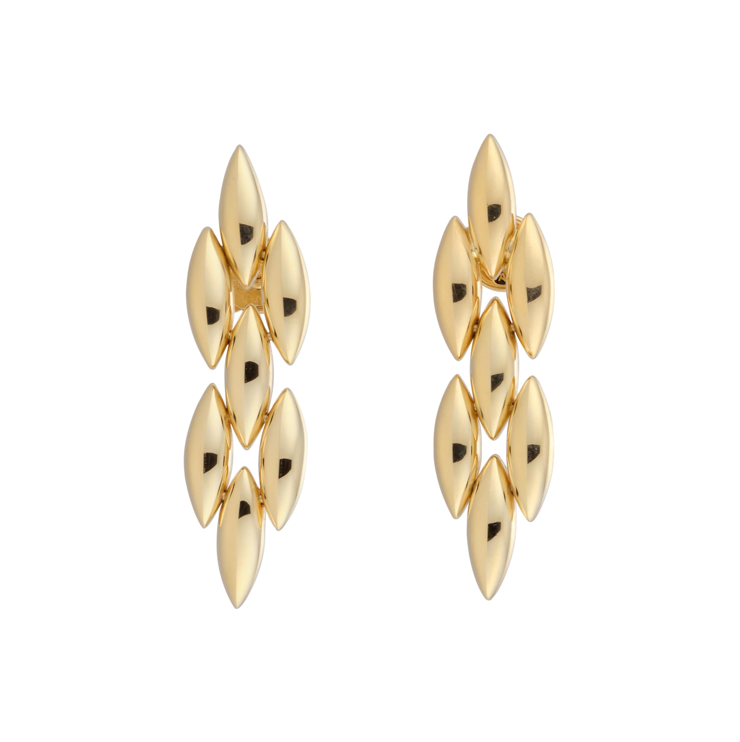 Pre-Owned Cartier 18ct Yellow Gold Cartier "Gentiane" Rice Link Earrings