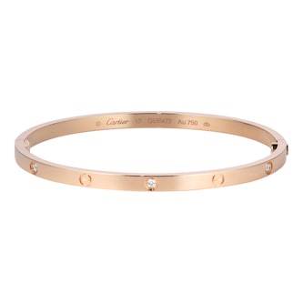 Pre-Owned Cartier Love Bracelet B6047617 - Size 17 Pre-Owned Cartier Love Bracelet B6047617 - Size 17