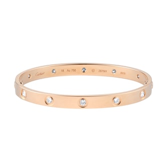 Pre-Owned Cartier Love Bracelet B6040618 - Size 18 Pre-Owned Cartier Love Bracelet B6040618 - Size 18