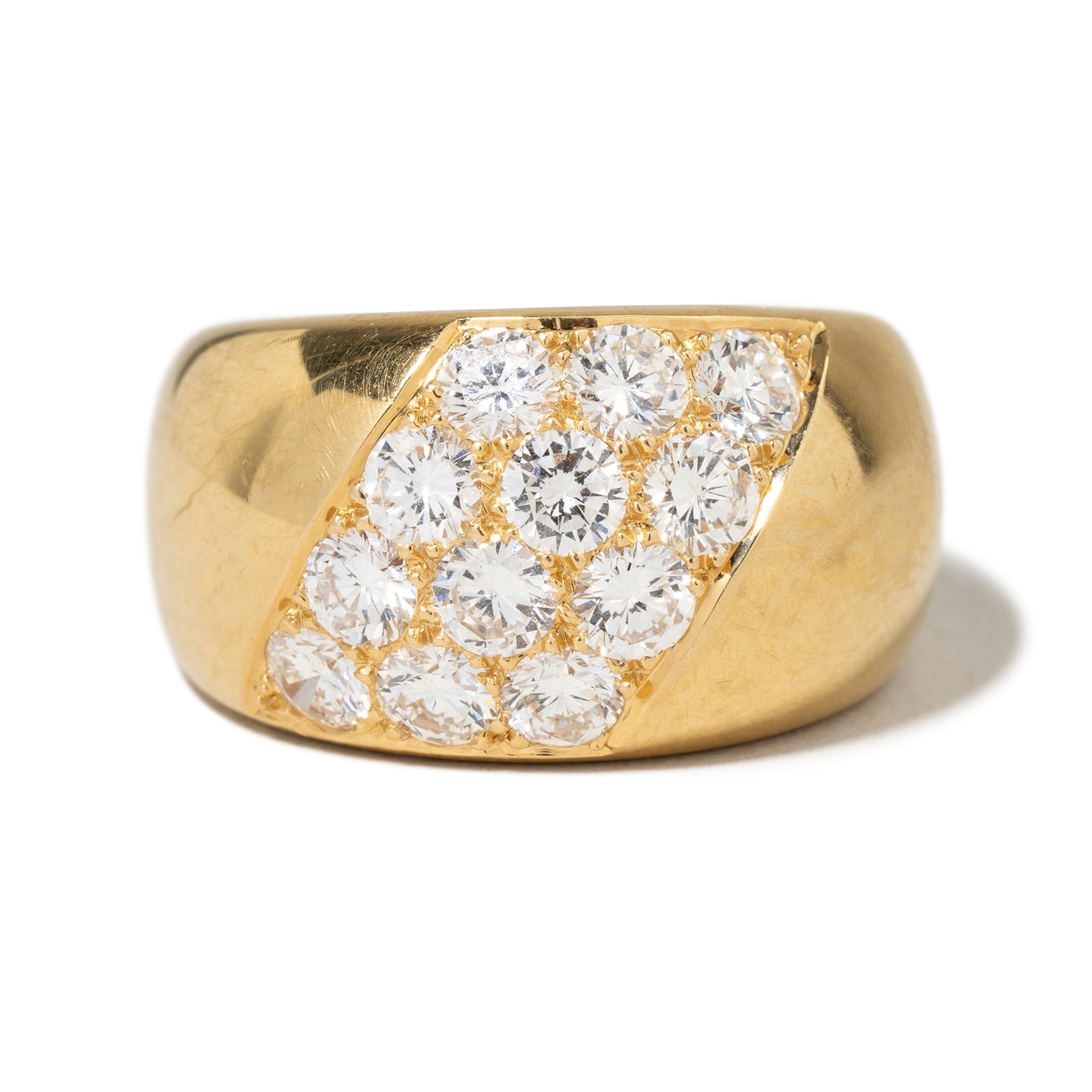 Vintage And Estate Jewelry Vintage 18K Yellow Gold Cartier 2.65cttw Diamond Ring - Ring Size 8.5