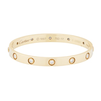 Pre-Owned Cartier Love 10 Diamond Bracelet - Size 6 Pre-Owned Cartier Love 10 Diamond Bracelet - Size 6