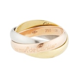 Pre-Owned Cartier 18ct Tri-Gold Trinity De Ring - Ring Size 5.5