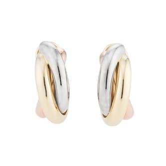 Pre-Owned Cartier 18ct Tri-Gold Trinity De Earrings Pre-Owned Cartier 18ct Tri-Gold Trinity De Earrings