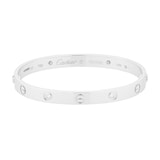 Pre-Owned Cartier 18ct White Gold 0.42 Carat 4 Diamonds Love Bracelet  B6026417 - Size 6.75