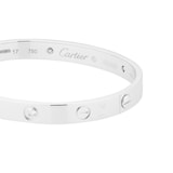 Pre-Owned Cartier 18ct White Gold 0.42 Carat 4 Diamonds Love Bracelet  B6026417 - Size 6.75