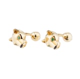 Pre-Owned Cartier 18ct Yellow Gold Multi Colour Stone Pear Tsavorite Panthere De Cufflinks