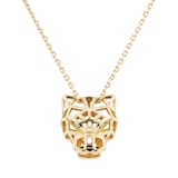 Pre-Owned Cartier 18ct Yellow Gold Multi Colour Stone Pear Tsavorite Panthere De Necklace - 22in
