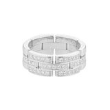 Pre-Owned Cartier 18ct White Gold Ring Round Diamonds - Ring Size 8