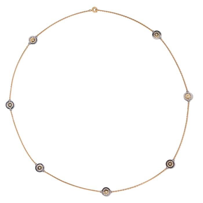 Vintage And Estate Jewelry Contemporary 18K Yellow Gold & Steel Bulgari Necklace
