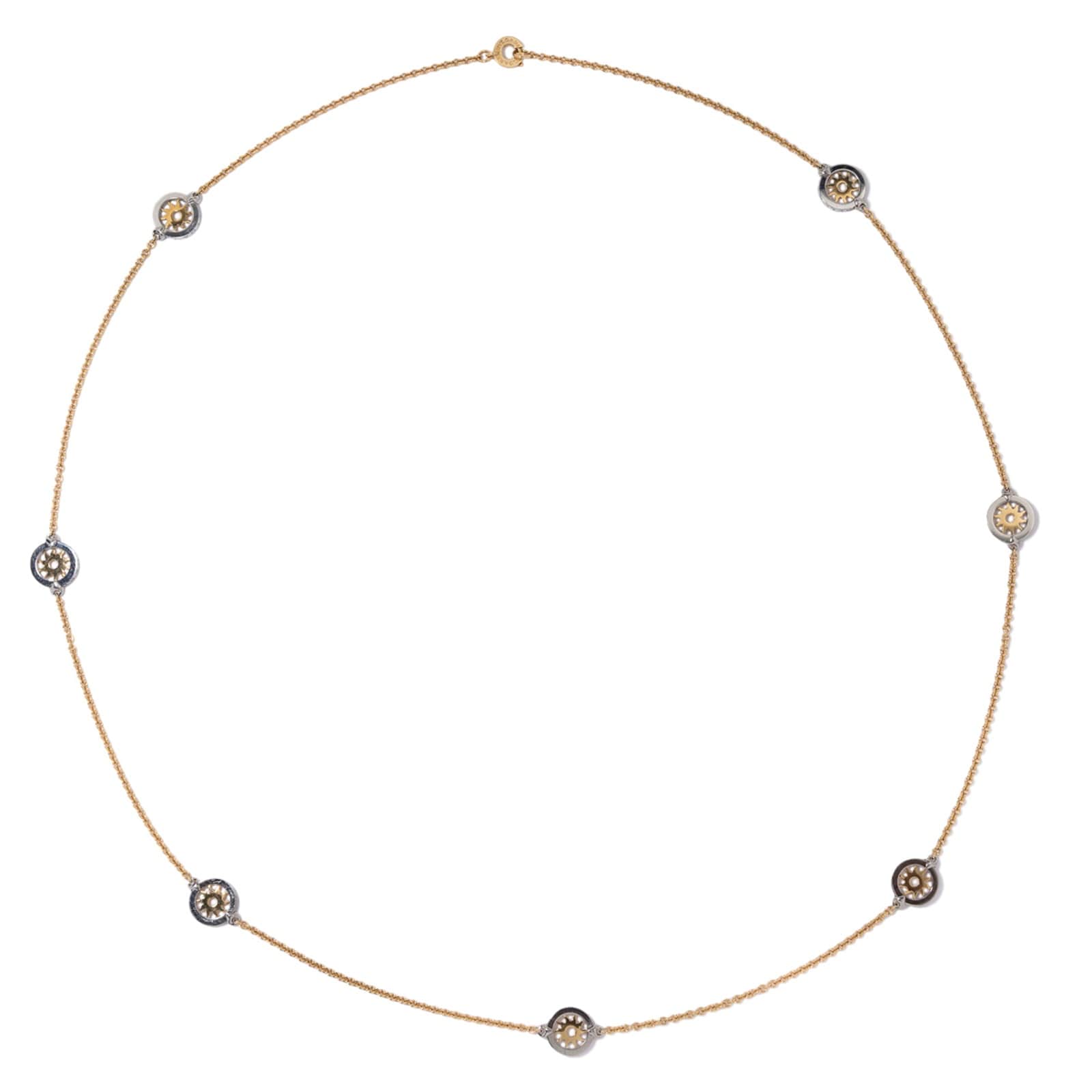 Vintage And Estate Jewelry Contemporary 18K Yellow Gold & Steel Bulgari Necklace