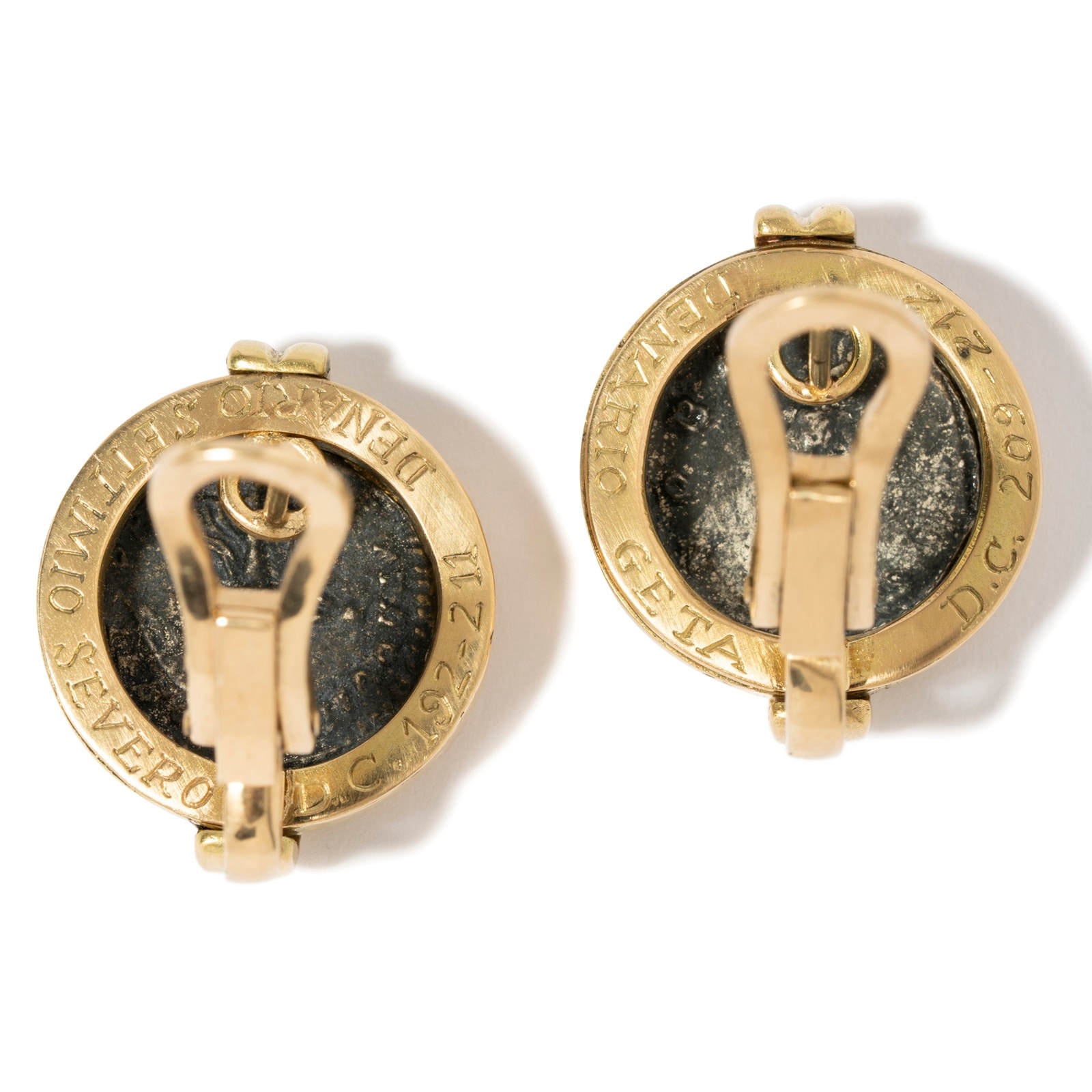 Vintage And Estate Jewelry Vintage 18K Yellow Gold Bulgari Moneti Coin Earrings