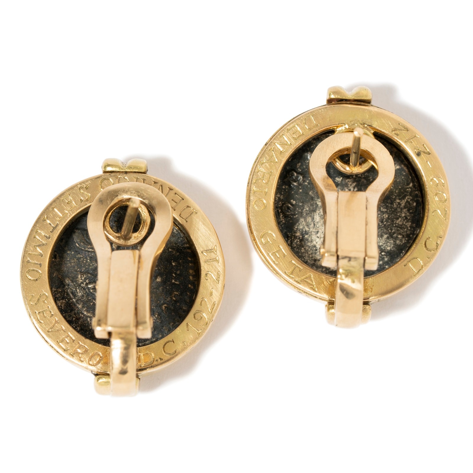 Vintage And Estate Jewelry Vintage 18K Yellow Gold Bulgari Moneti Coin Earrings