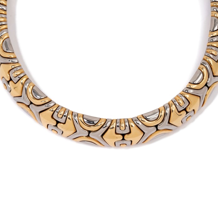 Vintage And Estate Jewelry 18K Yellow Gold and Steel Bulgari Vintage Necklace