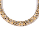 Vintage And Estate Jewelry 18K Yellow Gold and Steel Bulgari Vintage Necklace