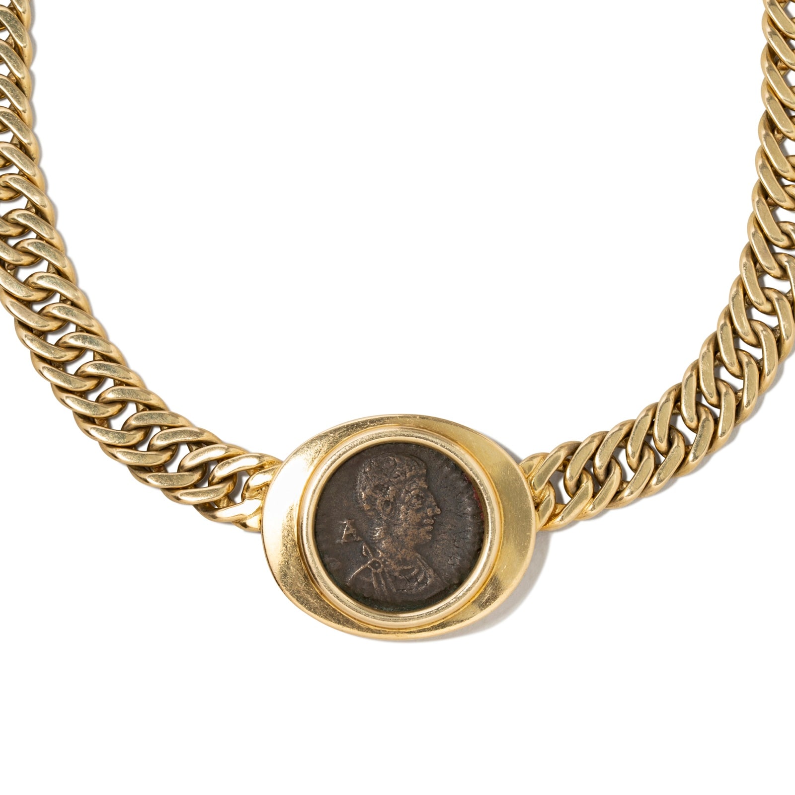 Vintage And Estate Jewelry Vintage Bulgari 18K Yellow Gold Necklace