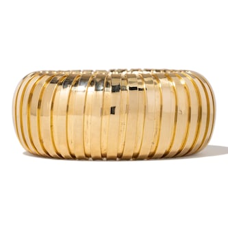 Vintage And Estate Jewelry Vintage 18K Yellow Gold Bulgari Tubogas Bracelet - Size 6.5