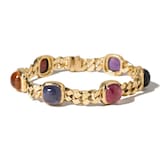 Vintage And Estate Jewelry Vintage 18K Yellow Gold Bulgari Multi Colored Gemstones Bracelet
