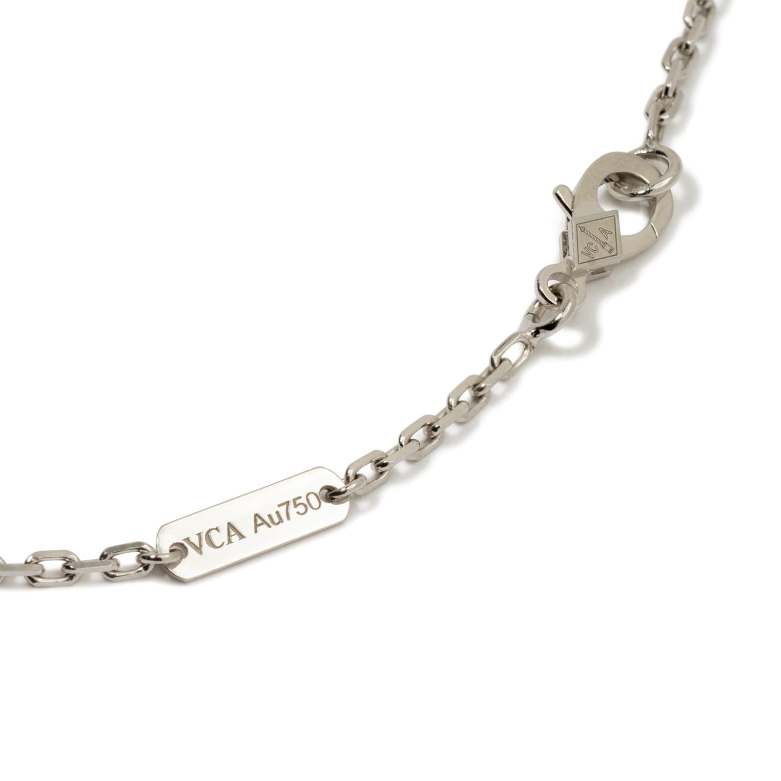 Vintage And Estate Jewelry Contemporary 18K White Gold Van Cleef & Arpels Diamond Necklace Vintage And Estate Jewelry Contemporary 18K White Gold Van Cleef & Arpels Diamond Necklace