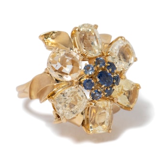 Vintage And Estate Jewelry Vintage 18K Yellow Gold Van Cleef & Arpels Sapphire Ring - Size 6.5