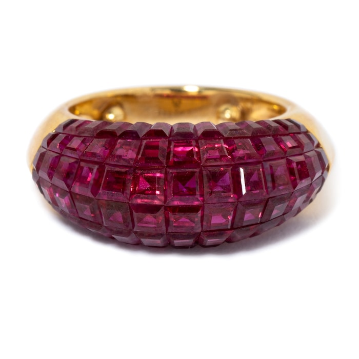 Vintage And Estate Jewelry Vintage 18K Yellow Gold Van Cleef & Arpels Ruby Ring - Size 5.5