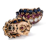 Vintage And Estate Jewelry Vintage 18K Yellow & Rose Gold Van Cleef & Arpels Diamond & Multi-Color Stone Earrings