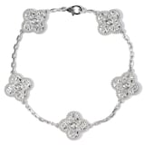 Vintage And Estate Jewelry 18K White Gold Van Cleef & Arpels Diamond Bracelet - Size 7.75