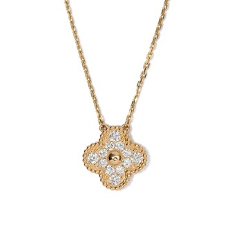 Vintage And Estate Jewelry Contemporary 18K Yellow Gold Van Cleef & Arpels Diamond Necklace Vintage And Estate Jewelry Contemporary 18K Yellow Gold Van Cleef & Arpels Diamond Necklace