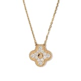 Vintage And Estate Jewelry Contemporary 18K Yellow Gold Van Cleef & Arpels Diamond Necklace