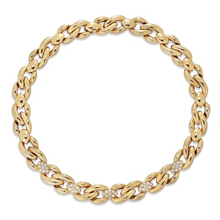 Vintage And Estate Jewelry Vintage 18K Yellow Gold Van Cleef & Arpels Diamond Necklace