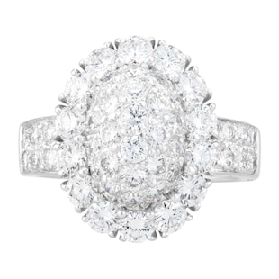 Pre-Owned Van Cleef & Arpels 18ct White Gold Dome Van Cleef & Arpels Diamond Ring
