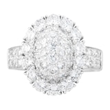 Pre-Owned Van Cleef & Arpels 18ct White Gold Dome Van Cleef & Arpels Diamond Ring - Ring Size K