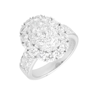 Pre-Owned Van Cleef & Arpels 18ct White Gold Dome Van Cleef & Arpels Diamond Ring